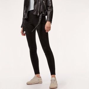Aritzia Wilfred Free Black Vegan suede legging